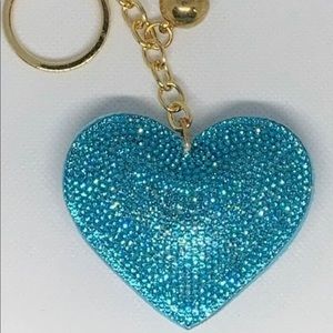 Love Heart Keychain for Handbags - Turquoise